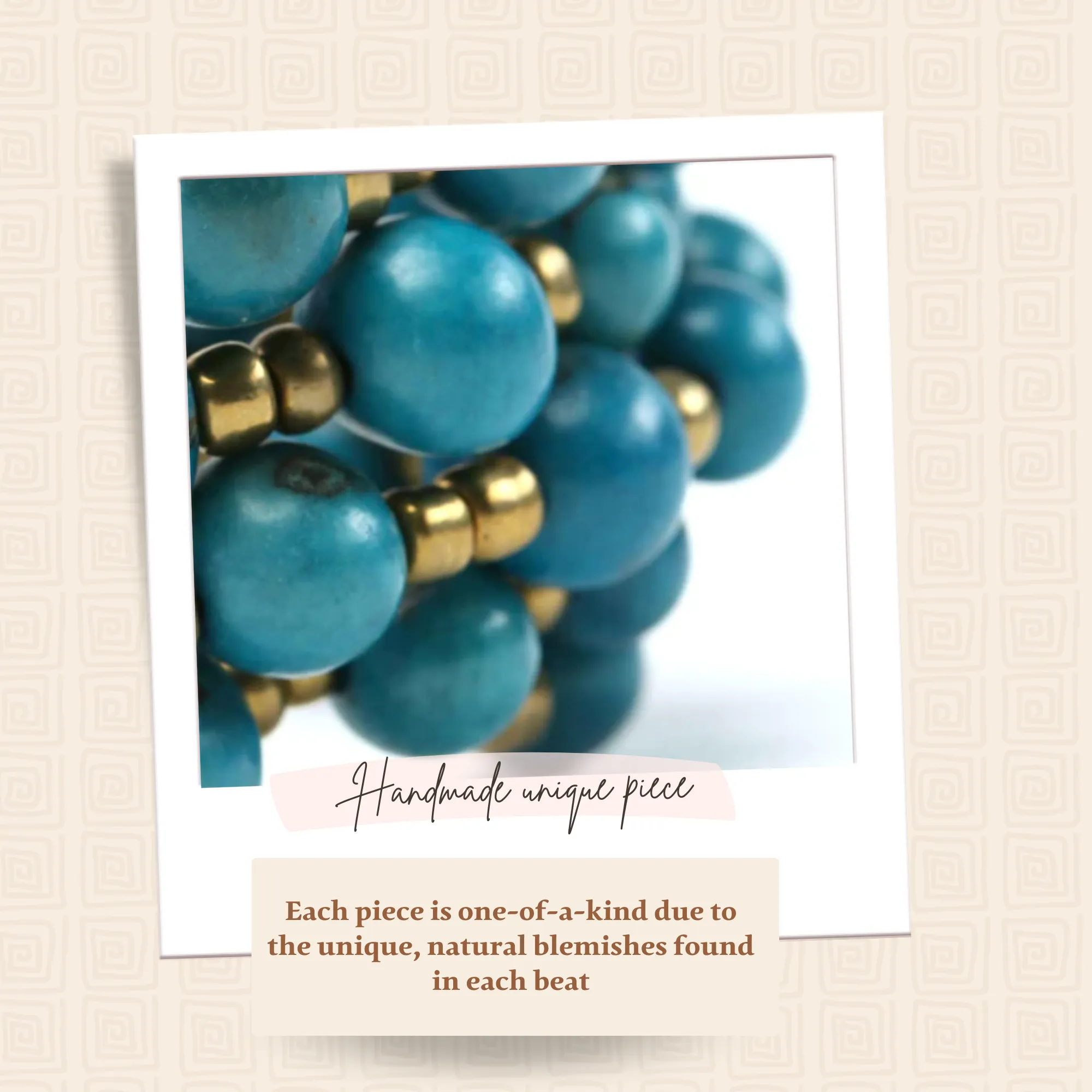 Sustainable Blue Acai Bead Bracelet Handmade by Artisans