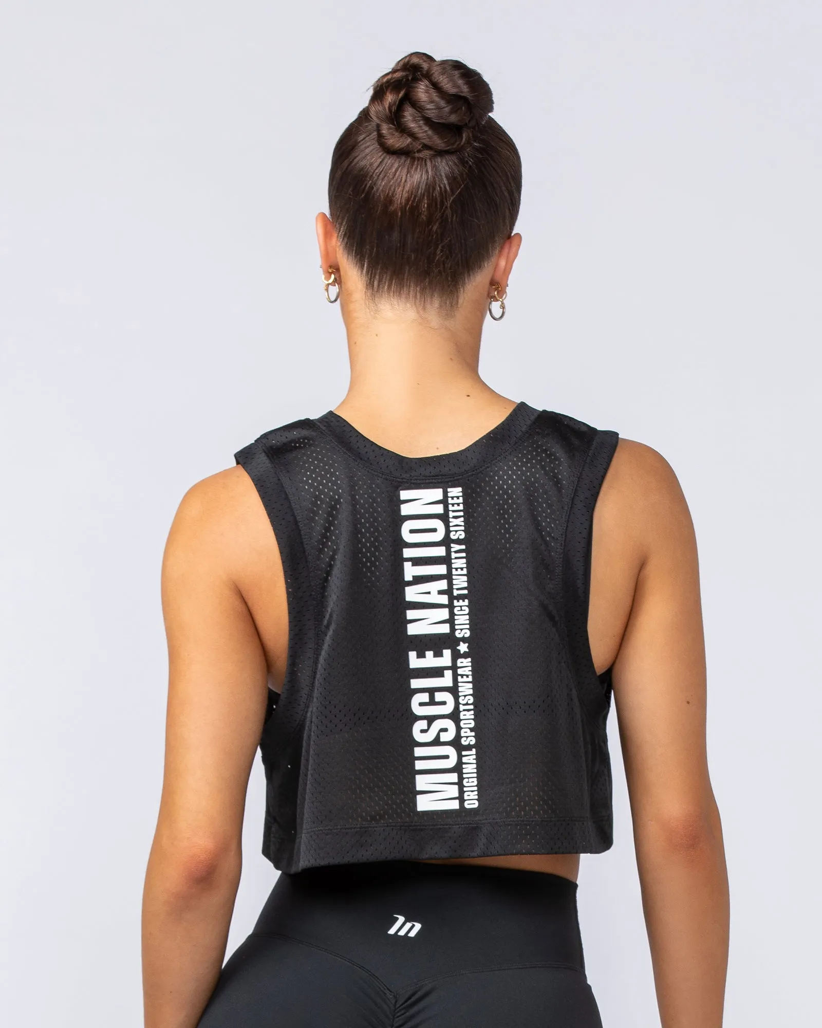 Swift Cropped Training Tank - Black