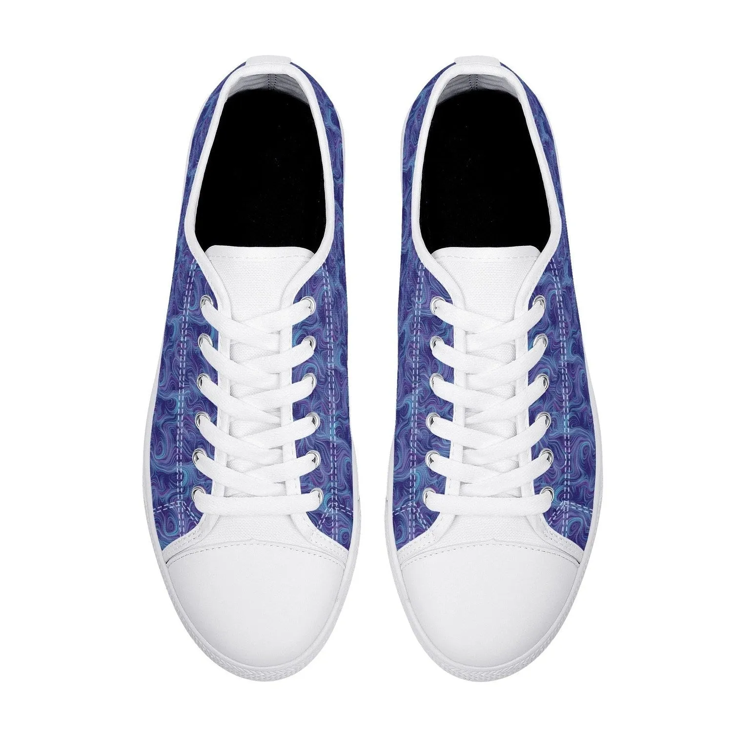 Swirl Lines Womens Lightweight Low Top Canvas Shoes