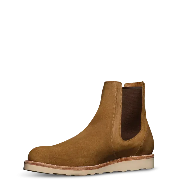 Tan Leather Slip-On Chelsea Boots Sneakers Sole - Boots
