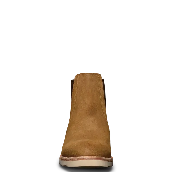 Tan Leather Slip-On Chelsea Boots Sneakers Sole - Boots