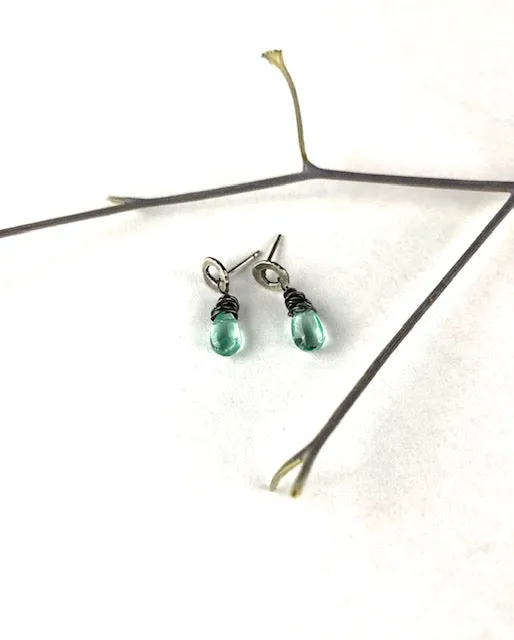 Teeny Tiny handmade silver earrings