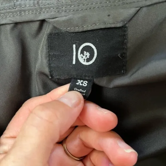 Tentree Long Full Zip Hooded Jacket - Charcoal Grey-Size Xsmall