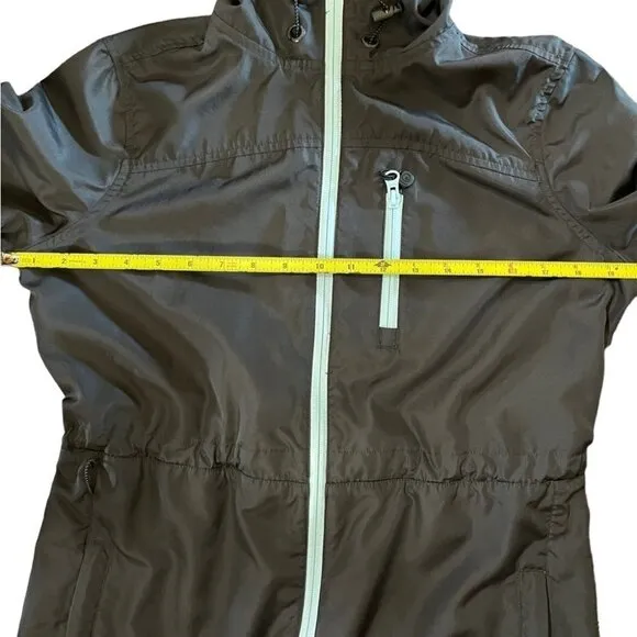 Tentree Long Full Zip Hooded Jacket - Charcoal Grey-Size Xsmall