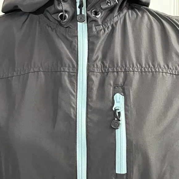 Tentree Long Full Zip Hooded Jacket - Charcoal Grey-Size Xsmall