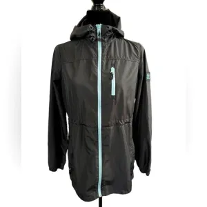 Tentree Long Full Zip Hooded Jacket - Charcoal Grey-Size Xsmall