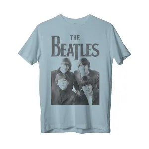 THE BEATLES GROUP PHOTO - WOMENS BLUE T-SHIRT