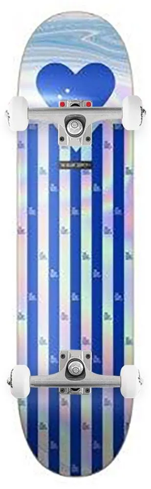 The Heart Supply HS Blue Stripes Foil Blue x Venom Custom Complete Skateboard - 8.25"