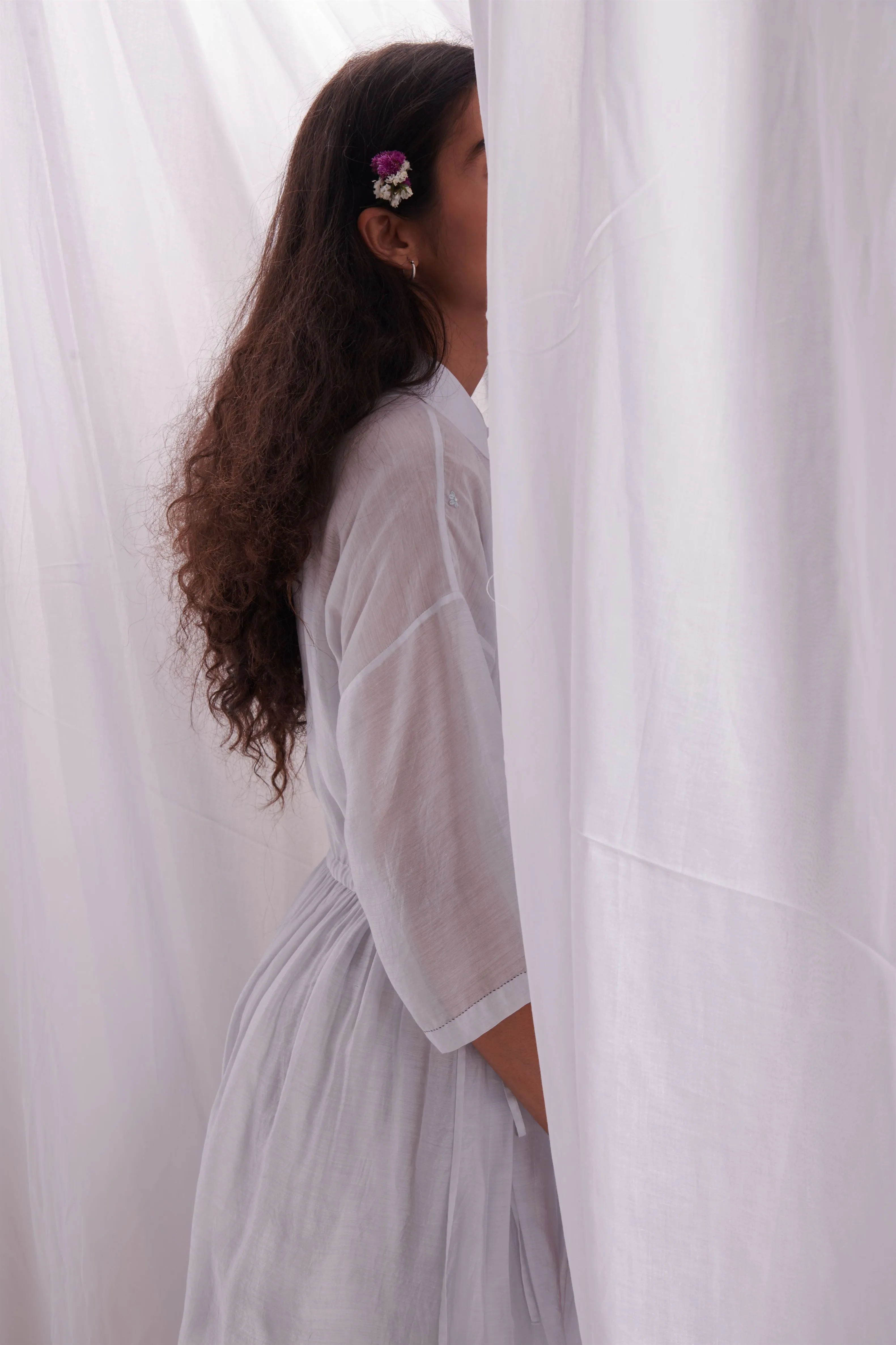 The Plavate I Glukhovo Annidaâ€™s going on a holiday Dress Silk White,Pink Sky Blue Daily Collection AW22-34