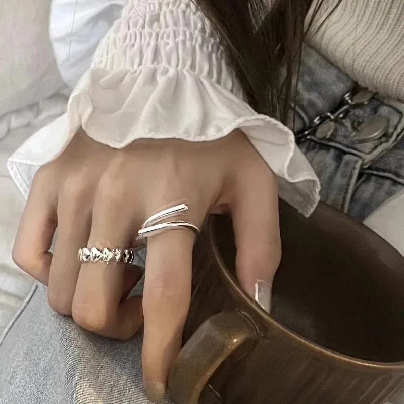 Thick Double Line Ring