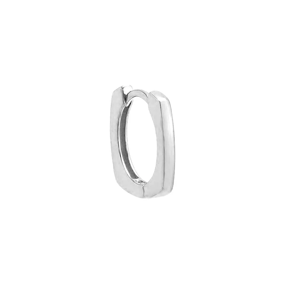 Thin Solid Square Huggie Earring