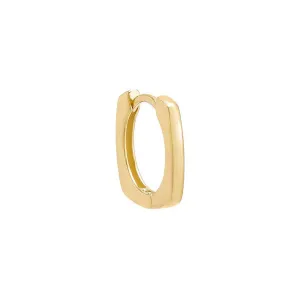 Thin Solid Square Huggie Earring