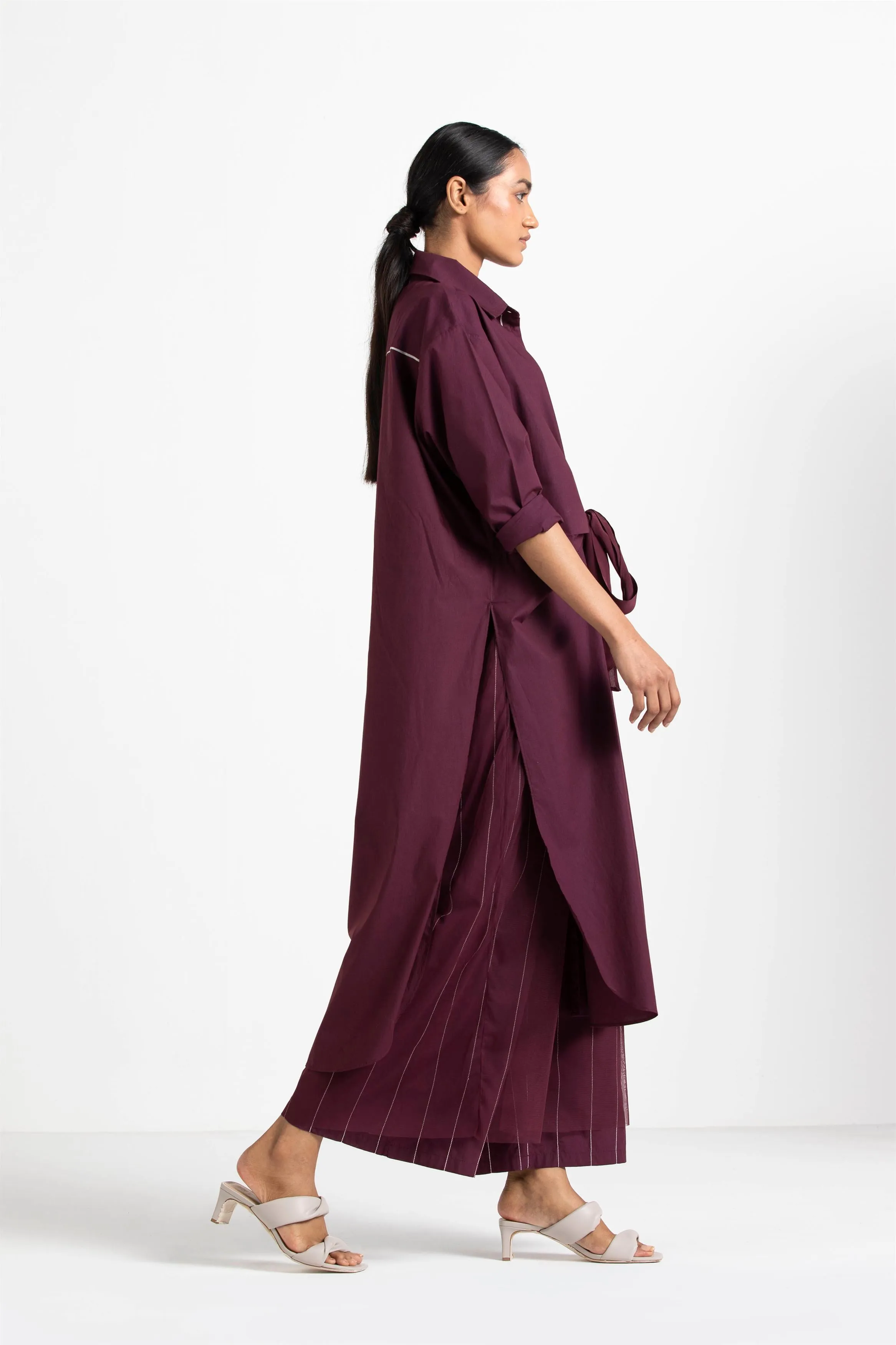 THREE   -   Front Knot Shirt   Slip