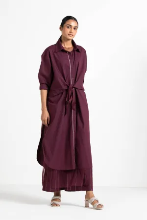 THREE   -   Front Knot Shirt   Slip