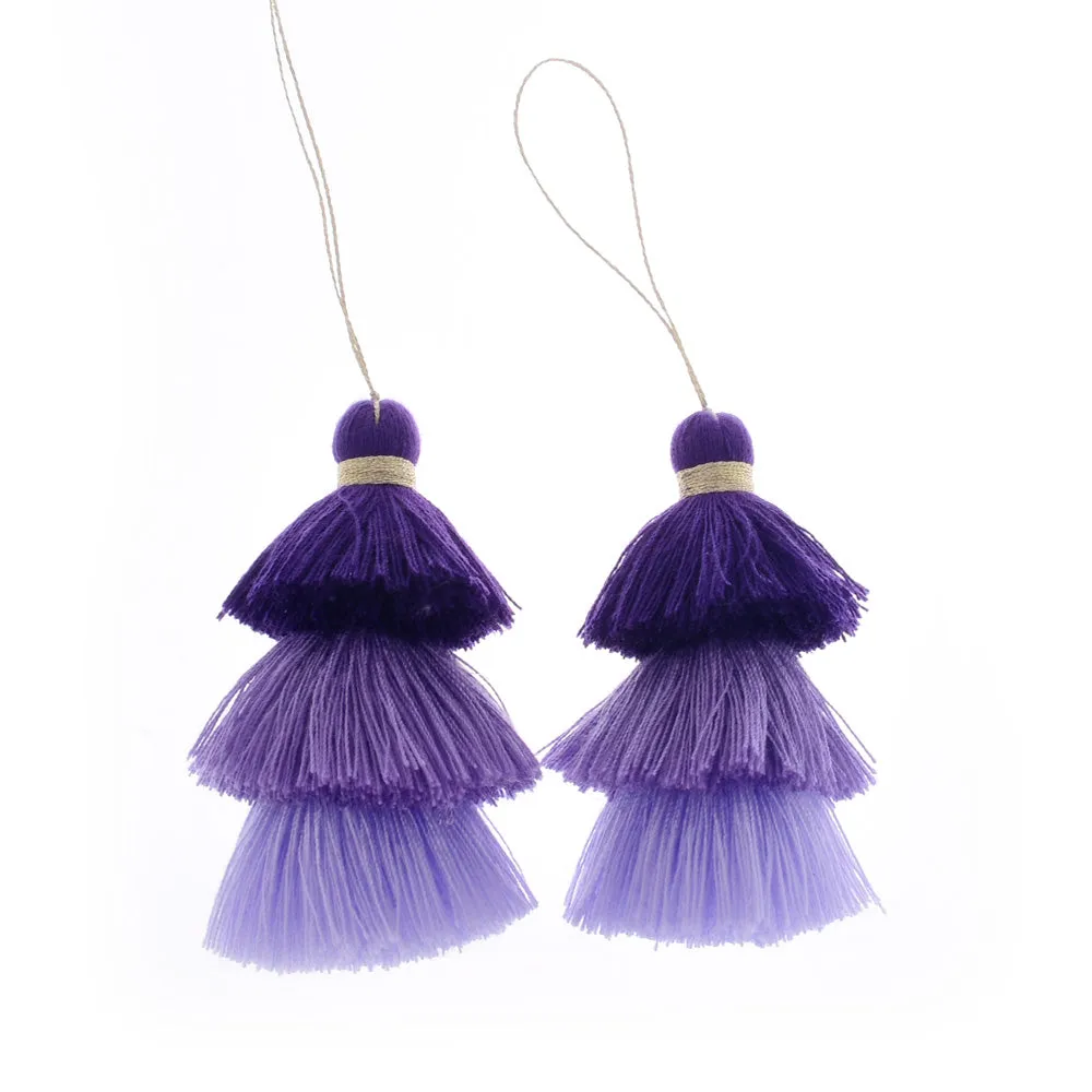 Tiered Tassel Earrings Quality Fashion Tassel Stack Necklace Earrings Jewelry Pendants supplies,2pcs/lot