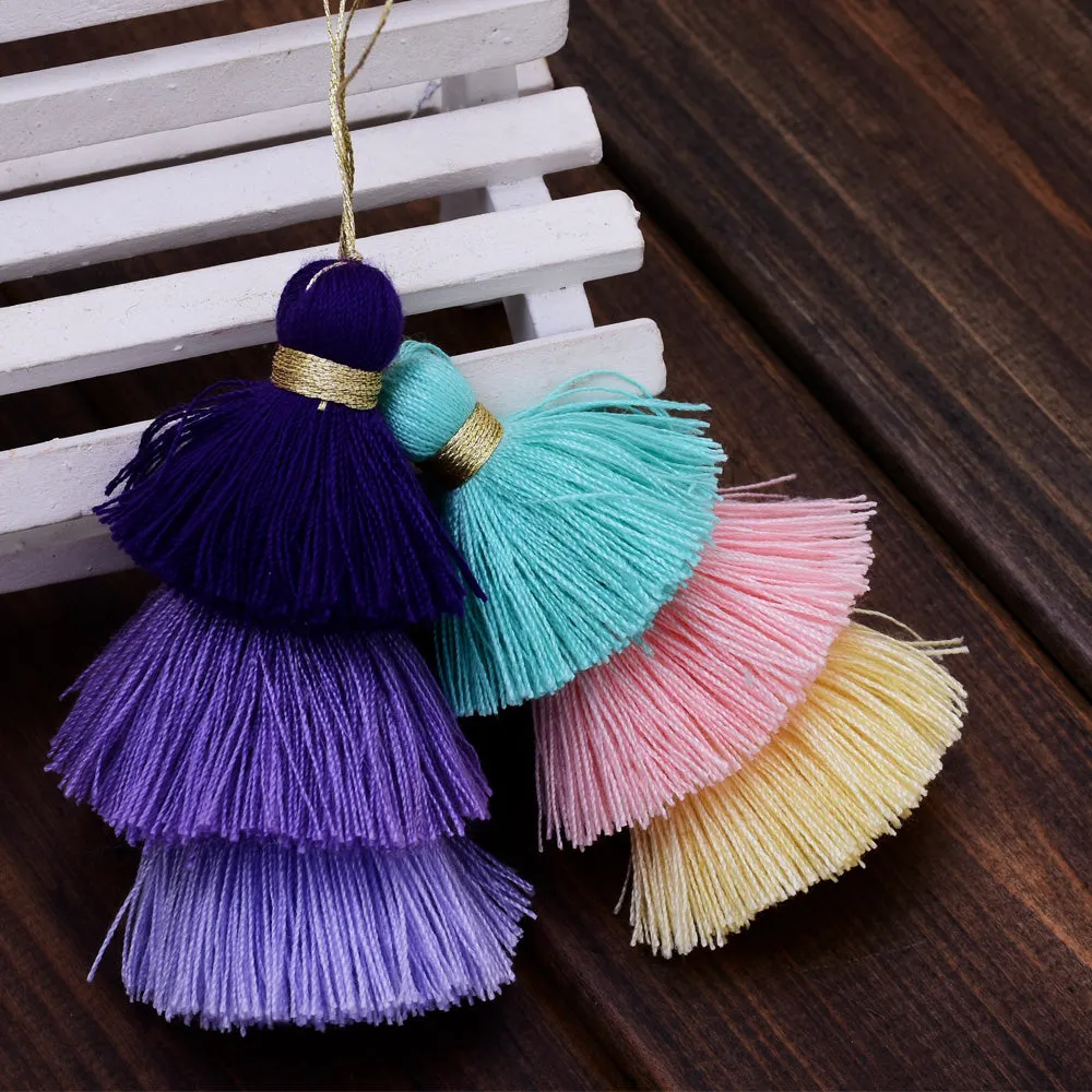 Tiered Tassel Earrings Quality Fashion Tassel Stack Necklace Earrings Jewelry Pendants supplies,2pcs/lot
