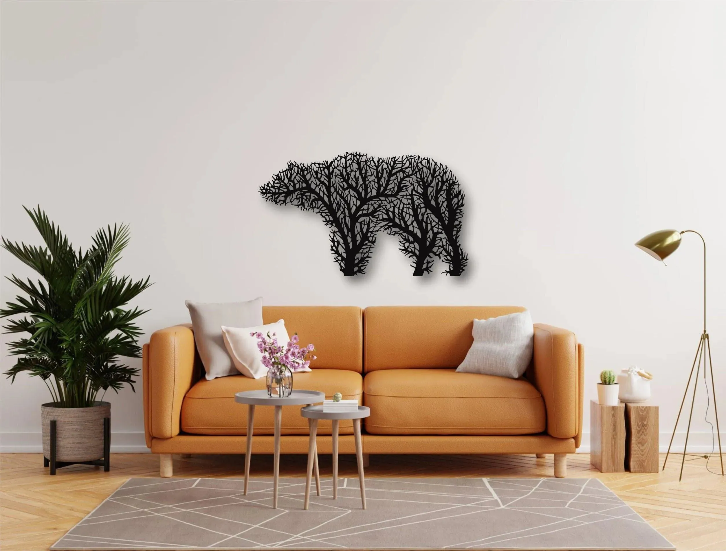 Tree Bear Metal Wall Decor