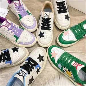 Trendy Contrast Star Round Toe Athletic Sneakers
