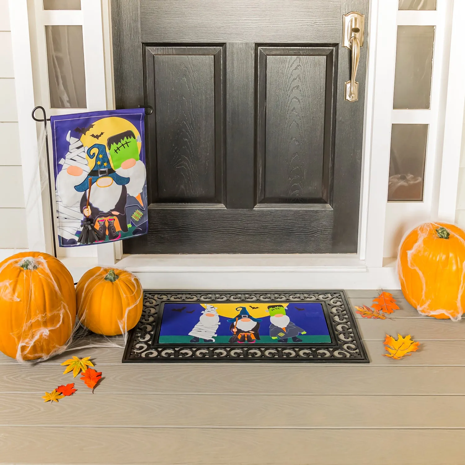 Trick or Treat Gnomes Garden Linen Flag,14l10499