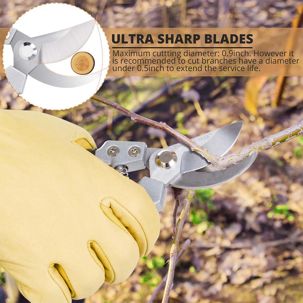 TRIPLETREE Thorn Proof Rose Pruning Gardening Gloves