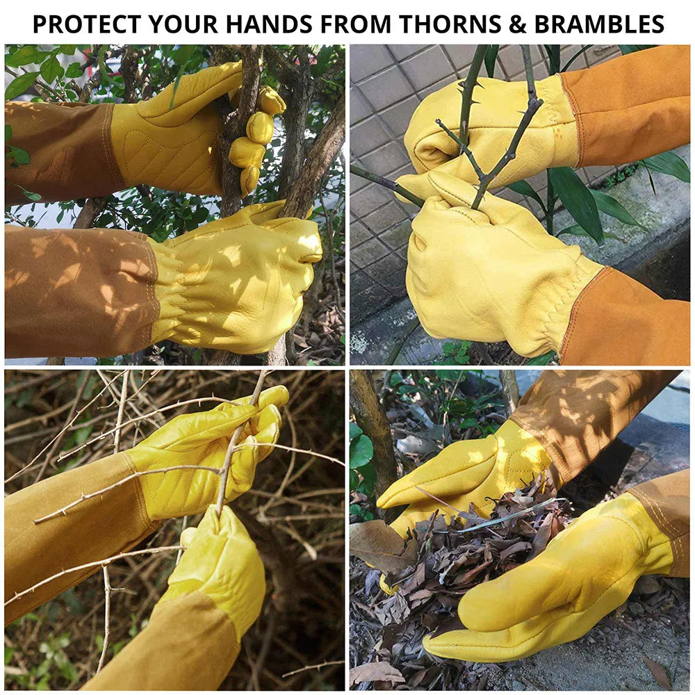 TRIPLETREE Thorn Proof Rose Pruning Gardening Gloves