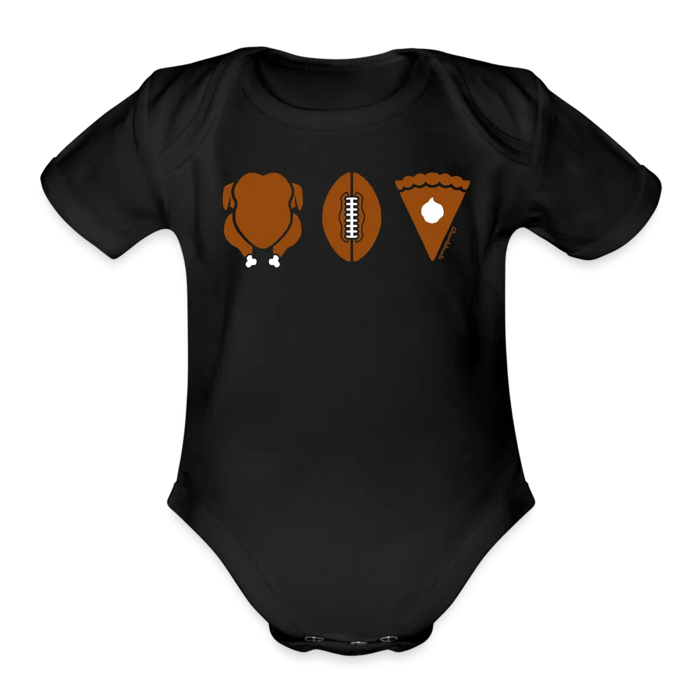 Turkey Football Pie Thanksgiving Infant One Piece