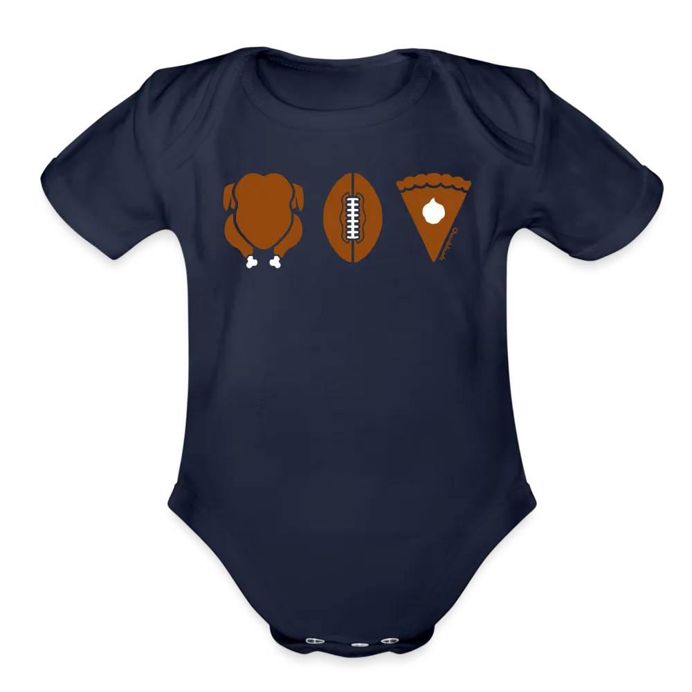 Turkey Football Pie Thanksgiving Infant One Piece