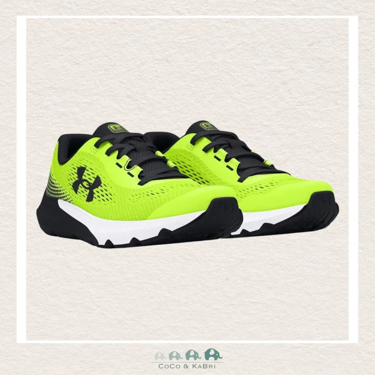 Under Armour BPS Rogue 4 AL Boys Running Shoes - High Vis Yellow (N3)