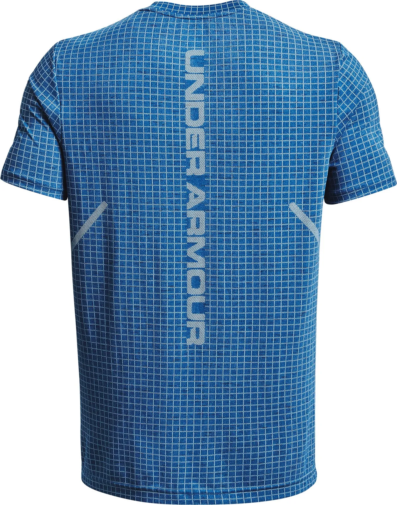 Under Armour Seamless Grid Short Sleeve Mens Training Top - Blue