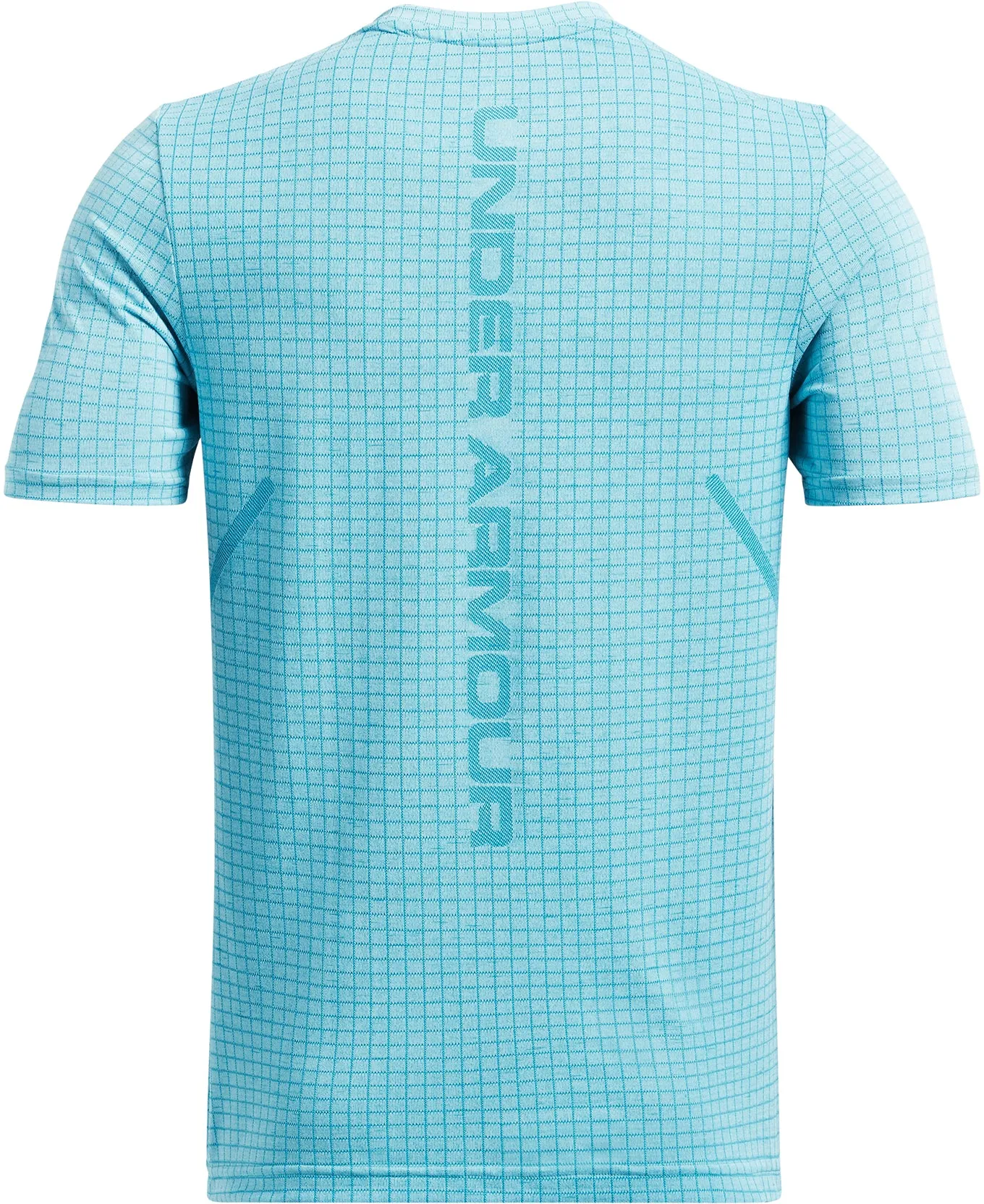 Under Armour Seamless Grid Short Sleeve Mens Training Top - Blue