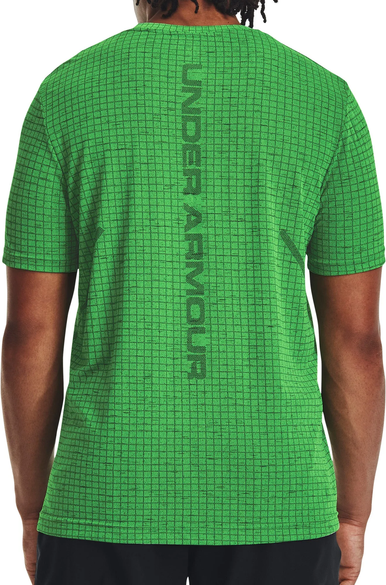 Under Armour Seamless Grid Short Sleeve Mens Training Top - Green
