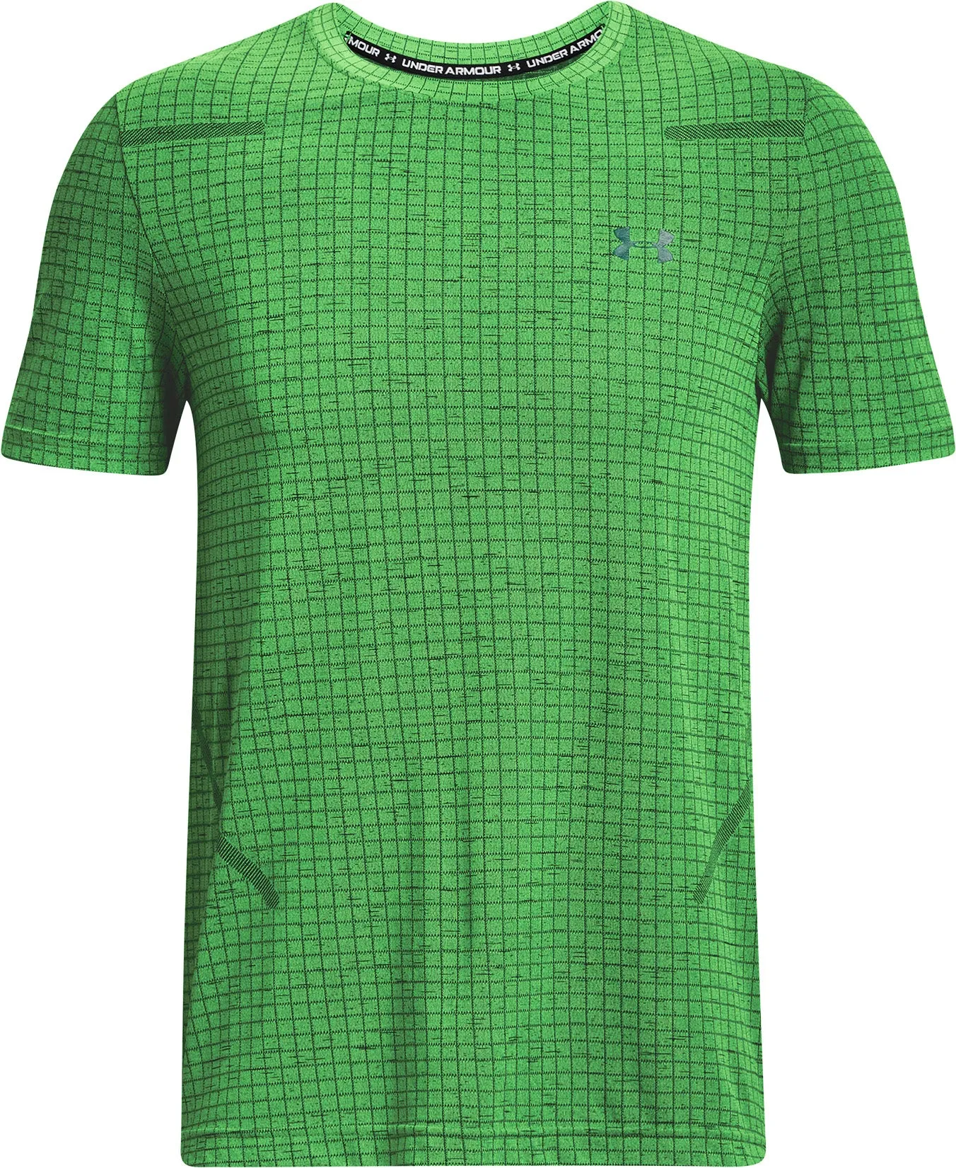 Under Armour Seamless Grid Short Sleeve Mens Training Top - Green