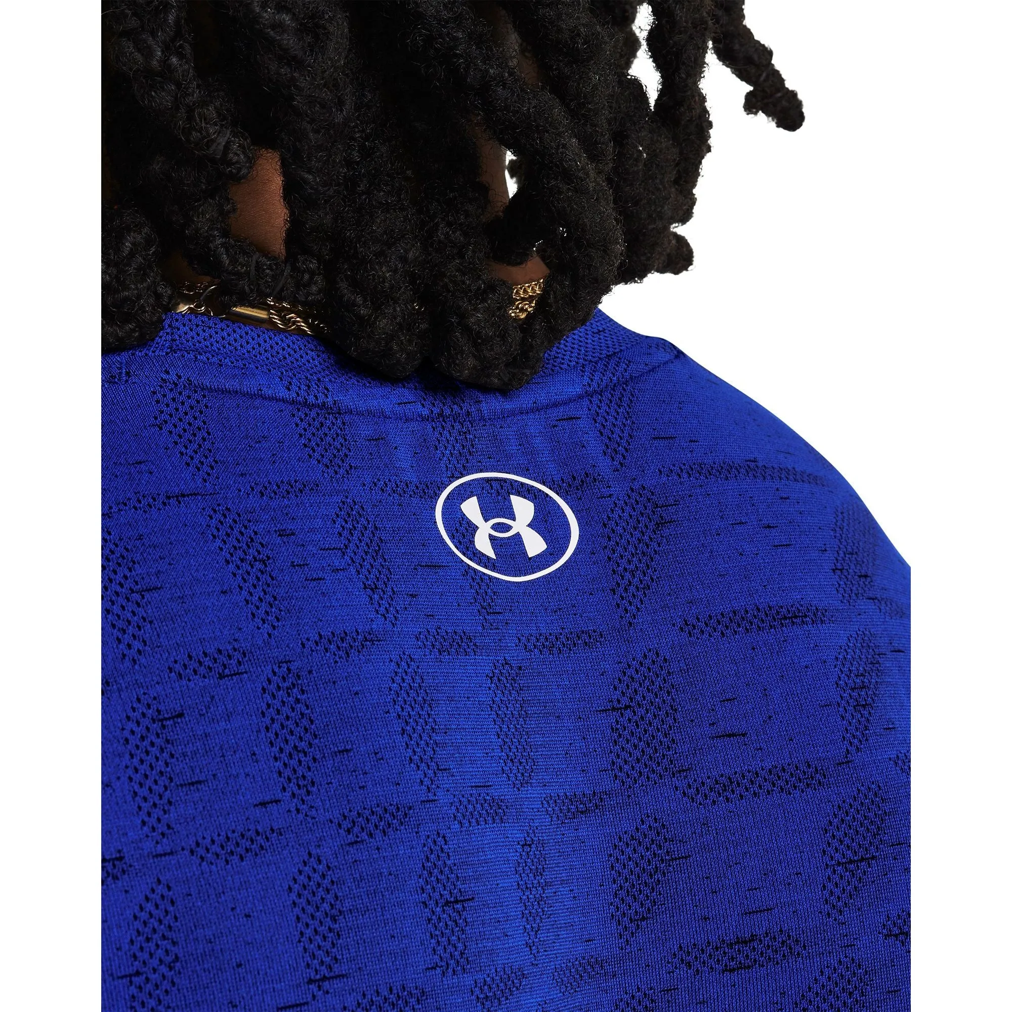 Under Armour Seamless Ripple Short Sleeve Mens Training Top - Blue