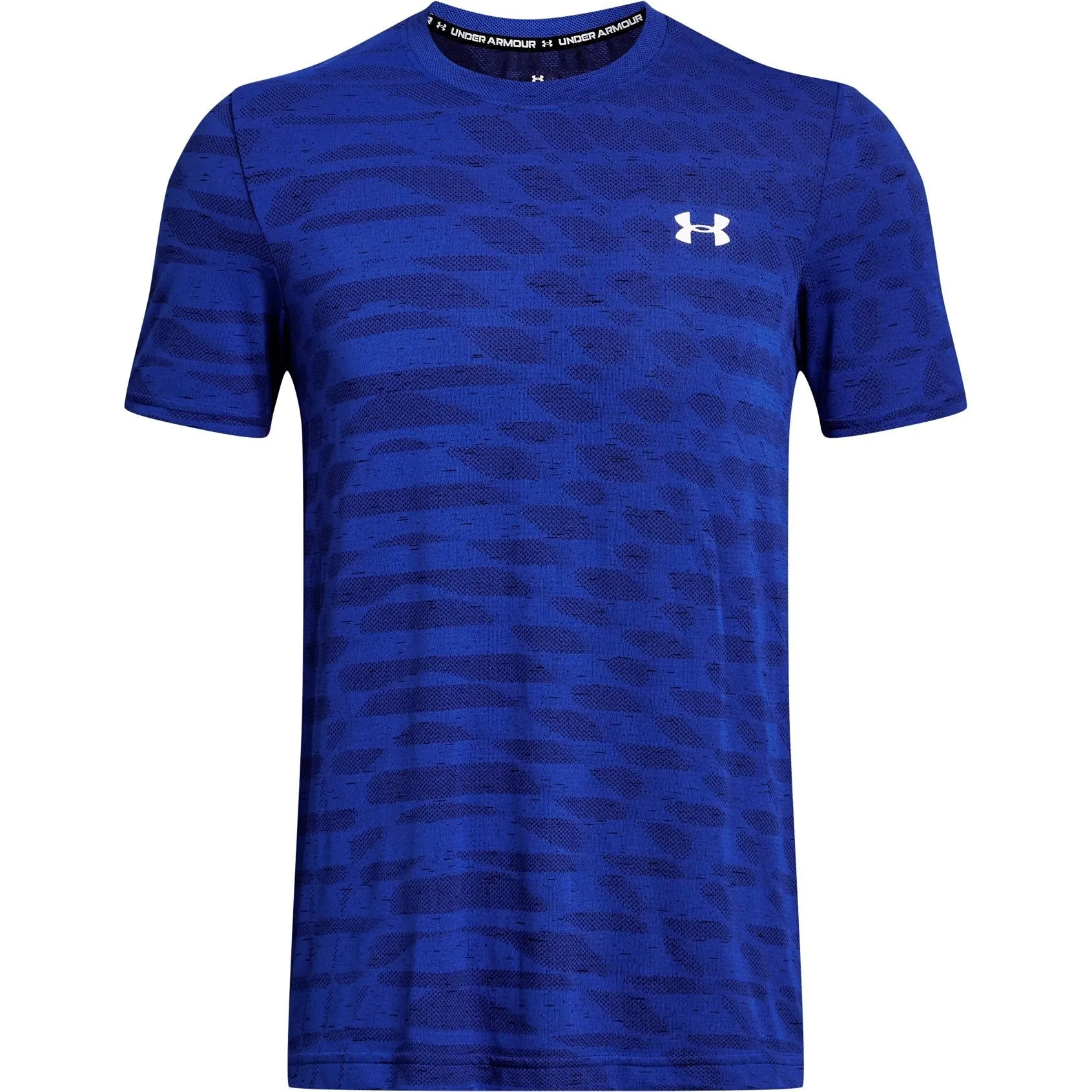 Under Armour Seamless Ripple Short Sleeve Mens Training Top - Blue