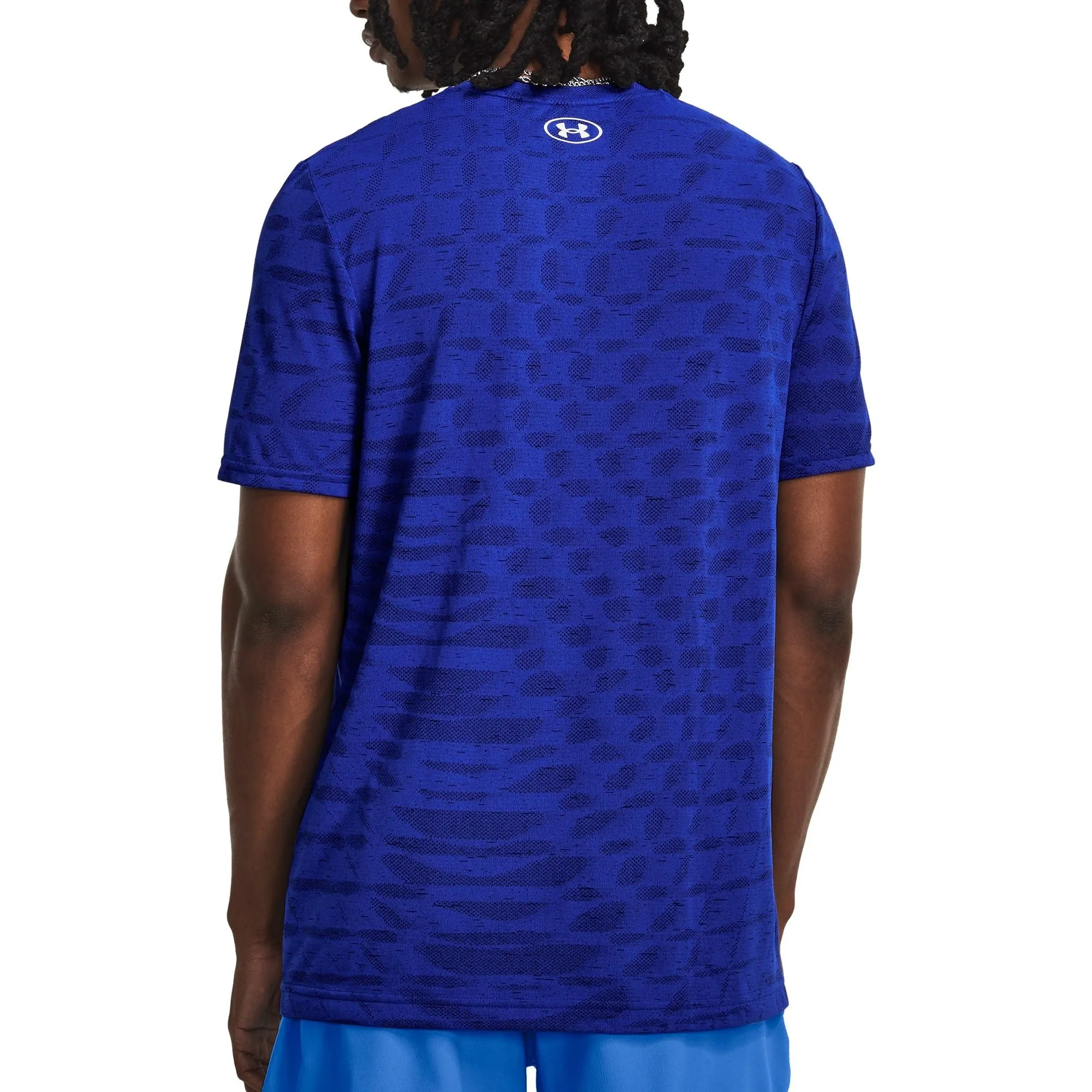Under Armour Seamless Ripple Short Sleeve Mens Training Top - Blue