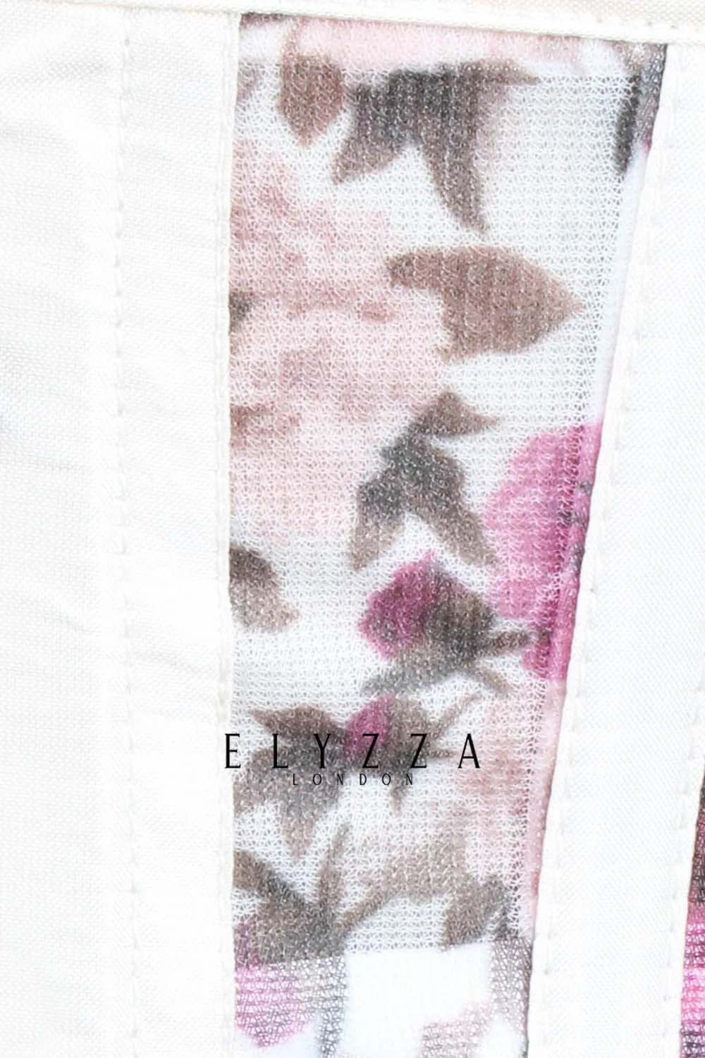 Underbust Floral Print Mesh Corset