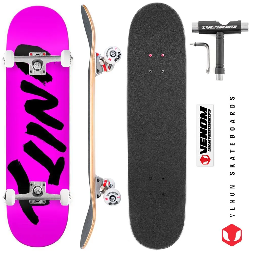 Unity Wet Black Custom Complete Skateboard - 8.25"