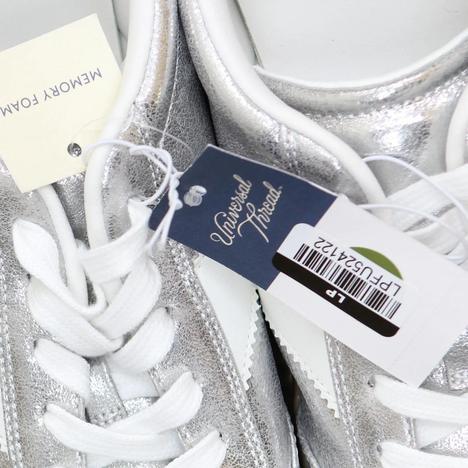 Universal Thread Spencer Fashion Sneakers with Memory Foam Insole Silver 11M