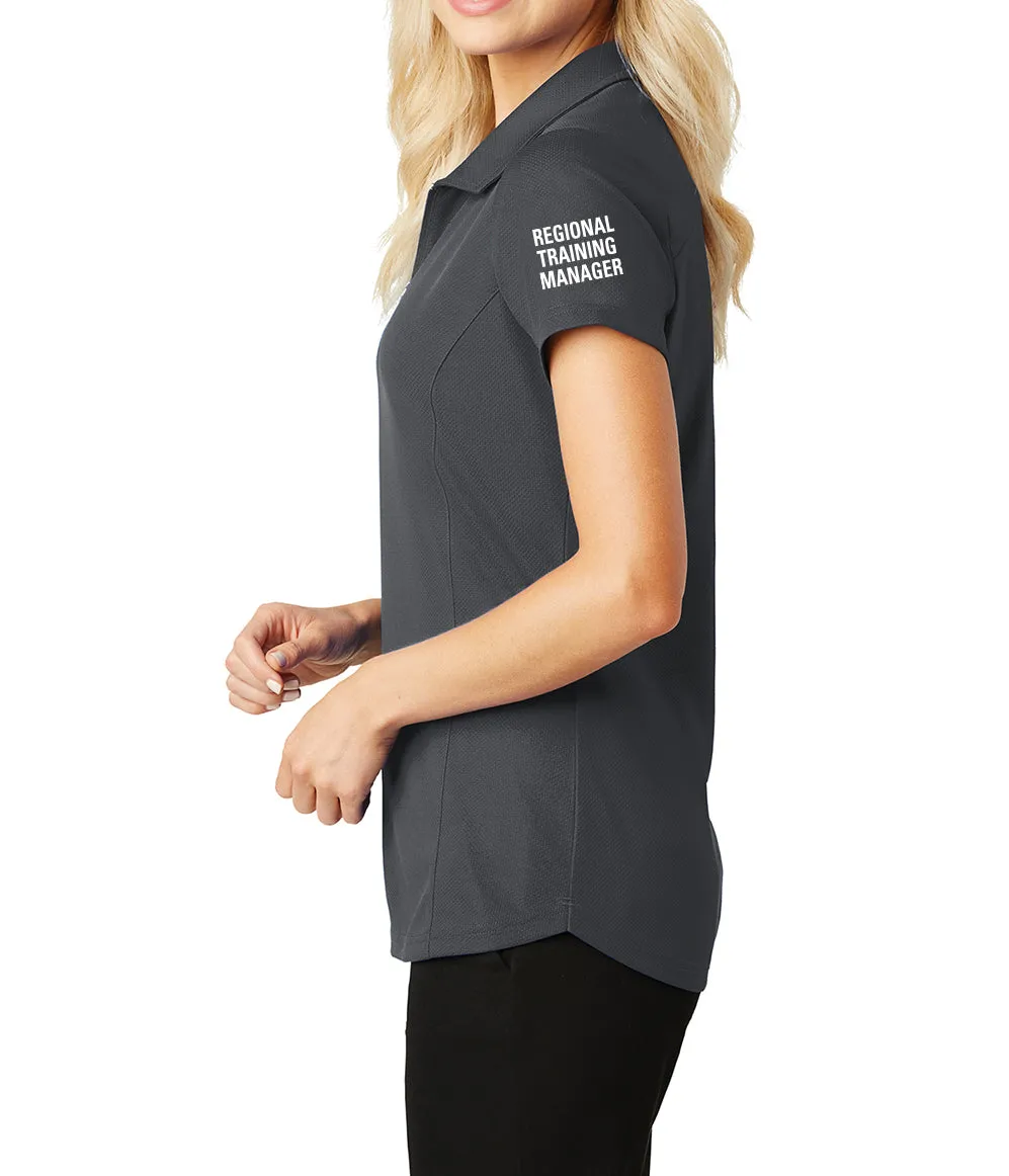 USCCA Ladies Port Authority® Pinpoint Mesh Zip Polo