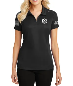 USCCA Ladies Port Authority® Pinpoint Mesh Zip Polo