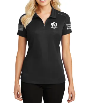 USCCA Ladies Port Authority® Pinpoint Mesh Zip Polo