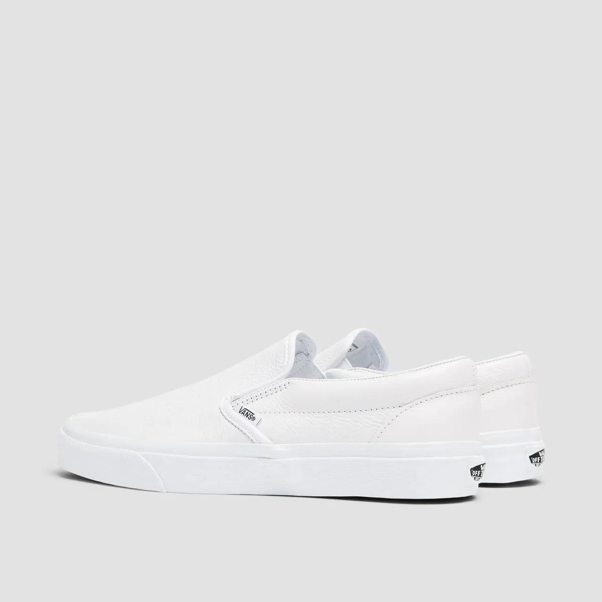 Vans Classic Slip-On Shoes - Leather True White/True White