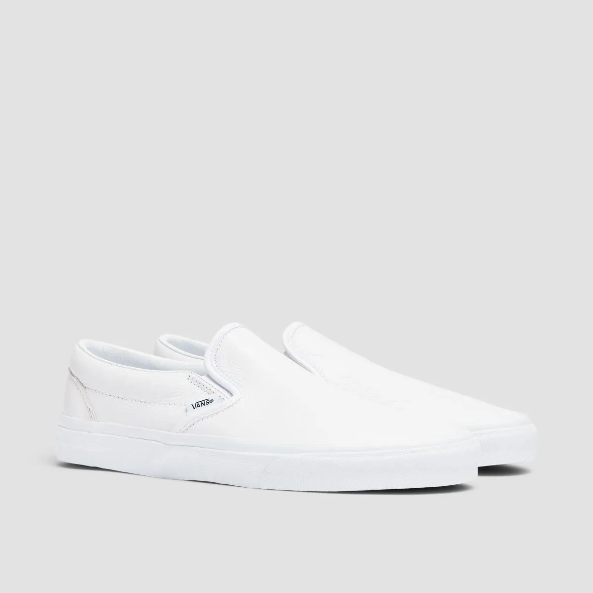 Vans Classic Slip-On Shoes - Leather True White/True White