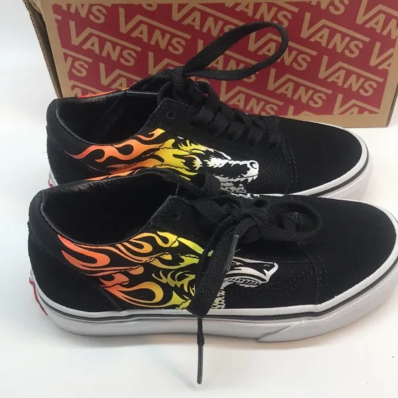VANS  Kids Old Skool Flame Shoe Size 12