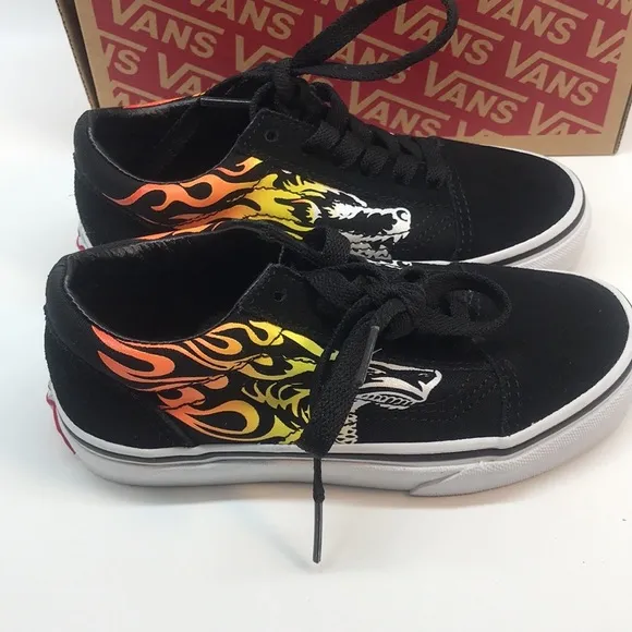 VANS  Kids Old Skool Flame Shoe Size 12