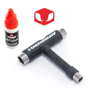 Venom Skateboards T Tool Black & Bearing Lubricant Gift Pack