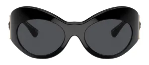Versace VE 4462 GB1/87 Fashion Plastic Black Sunglasses with Grey Lens