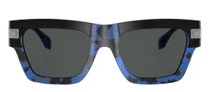 Versace VE 4464 545887 Rectangle Plastic Blue Sunglasses with Grey Lens