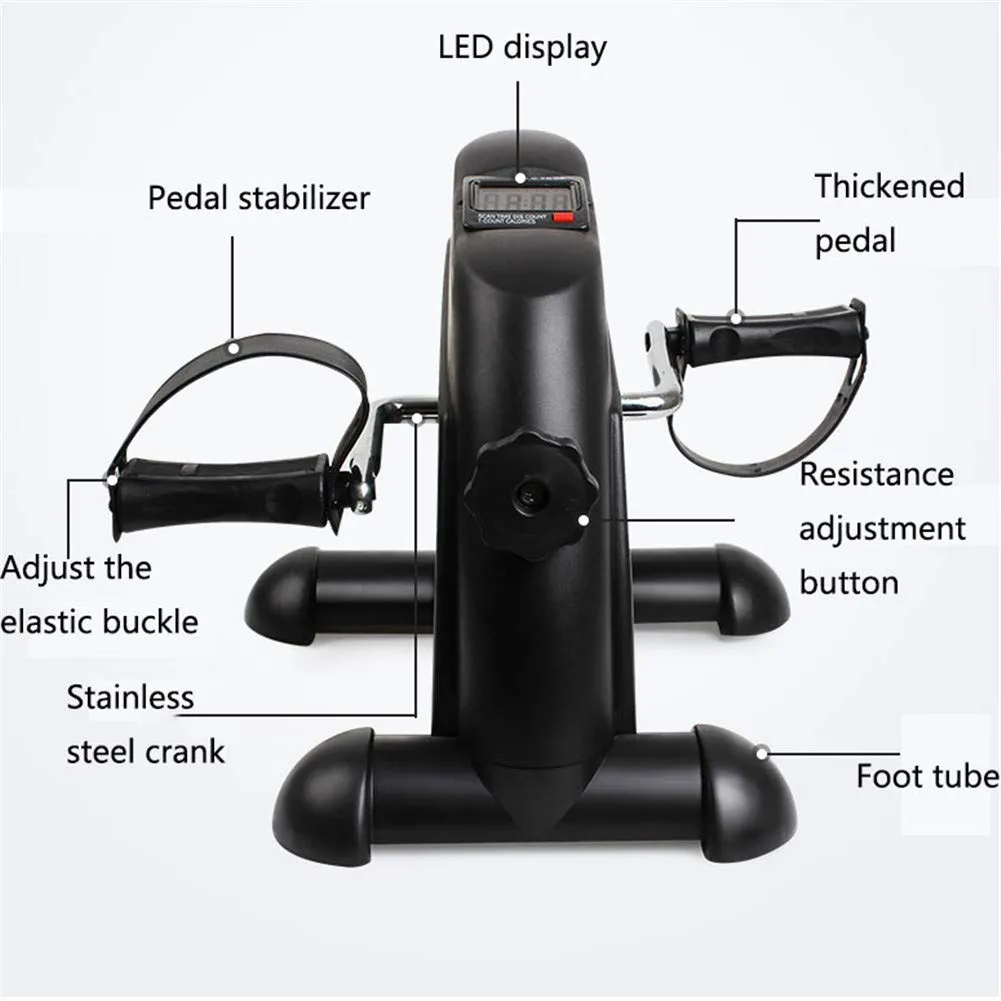 WLIXZ Portable Pedal Exerciser with LCD Monitor, Arm Knee and Leg Exerciser, Medical Peddler