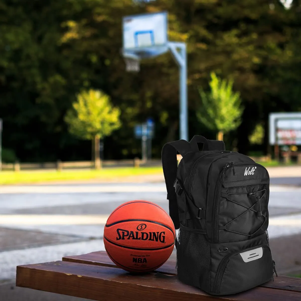 WOLT Basketball Backpack with Shoes Compartment for Basketball, Soccer, Volleyball, Swim, Gym, Travel